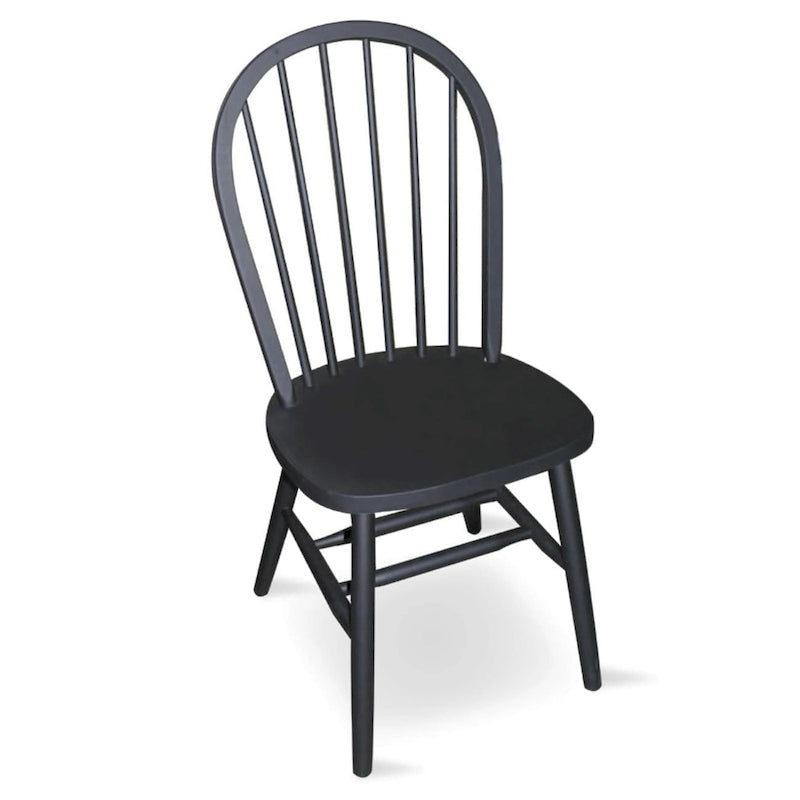 Chaise de salle à manger Windsor en bois massif à dossier à fuseaux – Chaise de cuisine classique