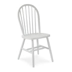 Chaise de salle à manger Windsor en bois massif à dossier à fuseaux – Chaise de cuisine classique