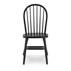 Chaise de salle à manger Windsor en bois massif à dossier à fuseaux – Chaise de cuisine classique