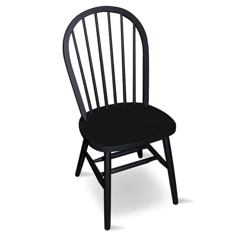 Chaise de salle à manger Windsor en bois massif à dossier à fuseaux – Chaise de cuisine classique