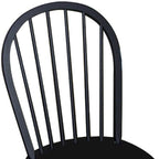 Chaise de salle à manger Windsor en bois massif à dossier à fuseaux – Chaise de cuisine classique