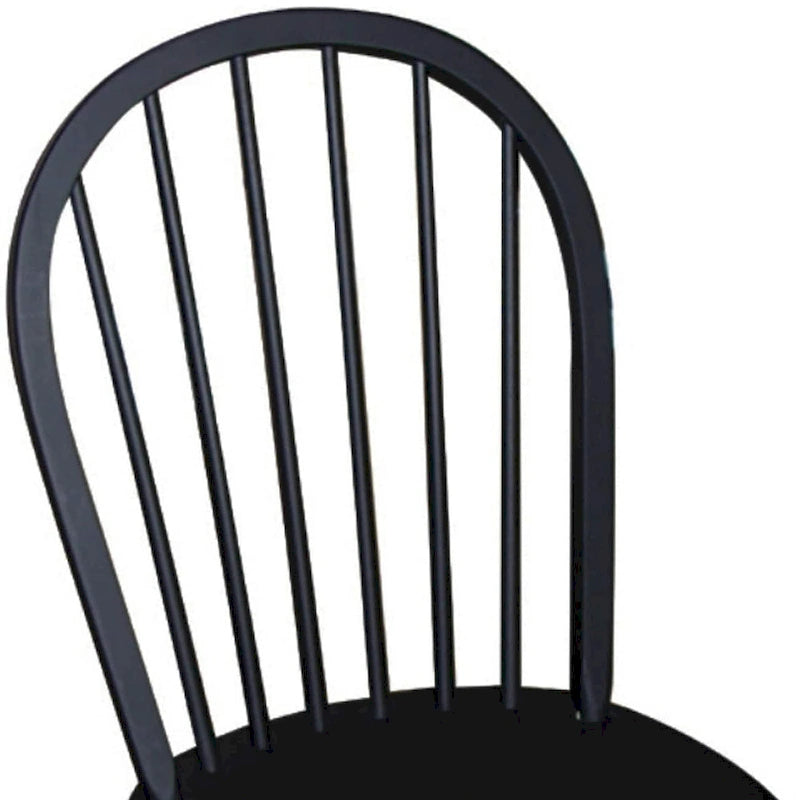 Chaise de salle à manger Windsor en bois massif à dossier à fuseaux – Chaise de cuisine classique