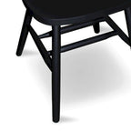 Chaise de salle à manger Windsor en bois massif à dossier à fuseaux – Chaise de cuisine classique
