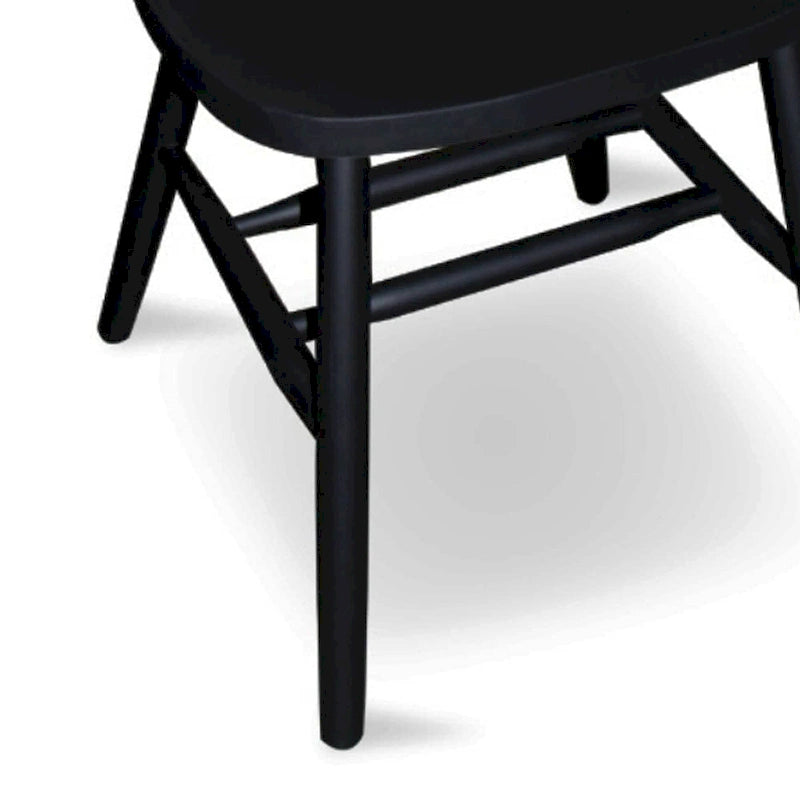 Chaise de salle à manger Windsor en bois massif à dossier à fuseaux – Chaise de cuisine classique