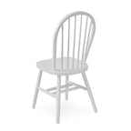 Chaise de salle à manger Windsor en bois massif à dossier à fuseaux – Chaise de cuisine classique