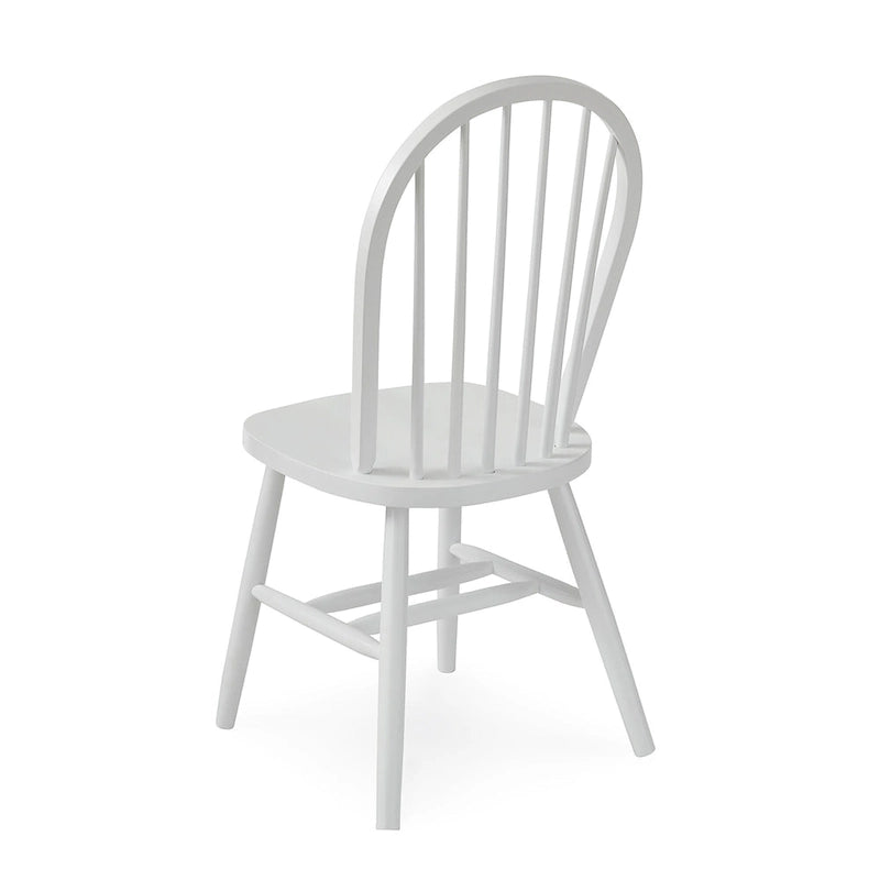 Chaise de salle à manger Windsor en bois massif à dossier à fuseaux – Chaise de cuisine classique