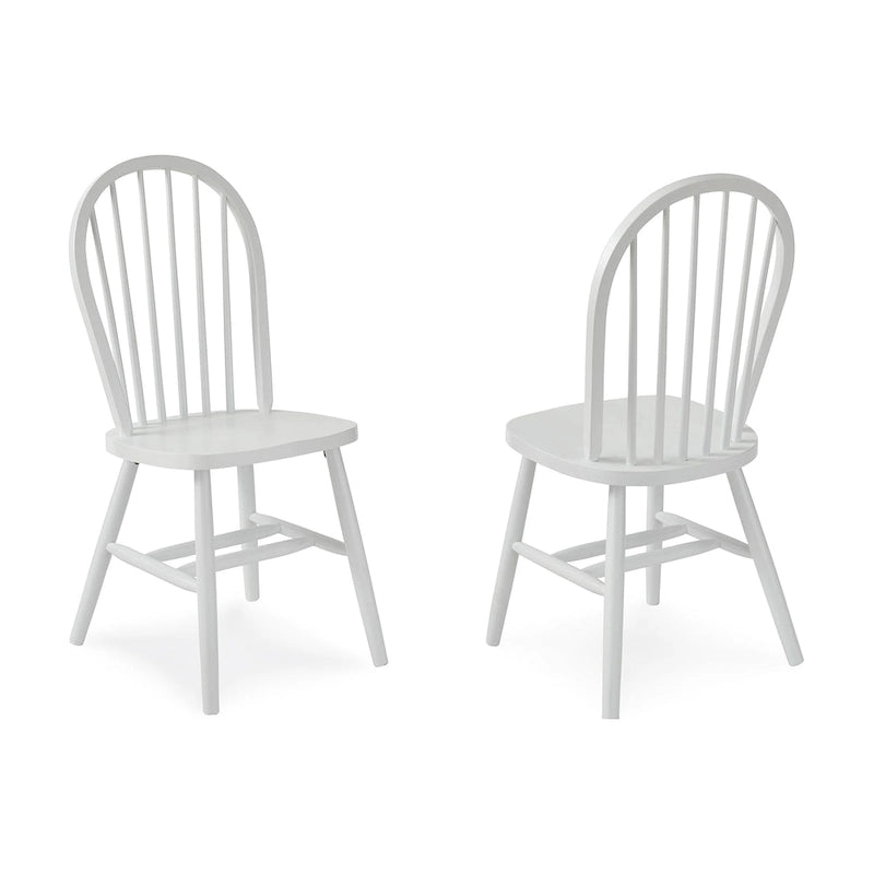 Chaise de salle à manger Windsor en bois massif à dossier à fuseaux – Chaise de cuisine classique