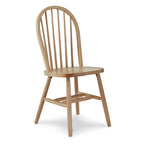 Chaise de salle à manger Windsor en bois massif à dossier à fuseaux – Chaise de cuisine classique