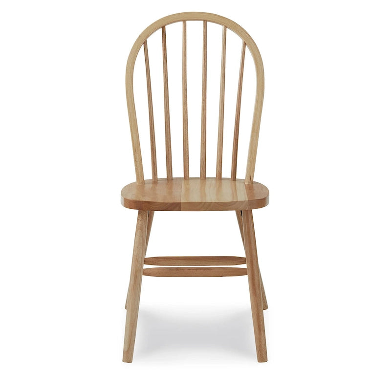 Chaise de salle à manger Windsor en bois massif à dossier à fuseaux – Chaise de cuisine classique
