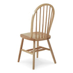 Chaise de salle à manger Windsor en bois massif à dossier à fuseaux – Chaise de cuisine classique