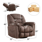 Fauteuil inclinable manuel pivotant grande taille