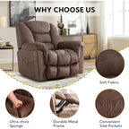 Fauteuil inclinable manuel pivotant grande taille