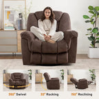 Fauteuil inclinable manuel pivotant grande taille