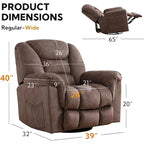 Fauteuil inclinable manuel pivotant grande taille