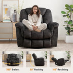 Fauteuil inclinable manuel pivotant grande taille