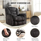 Fauteuil inclinable manuel pivotant grande taille