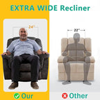 Fauteuil inclinable manuel pivotant grande taille