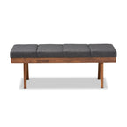 Banc en tissu style Mid-Century