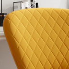 Fauteuil de bureau pivotant réglable sans accoudoirs en velours – Chaise de bureau pivotante à 360°