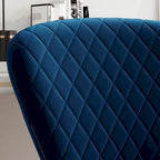 Fauteuil de bureau pivotant réglable sans accoudoirs en velours – Chaise de bureau pivotante à 360°