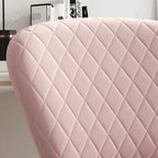 Fauteuil de bureau pivotant réglable sans accoudoirs en velours – Chaise de bureau pivotante à 360°