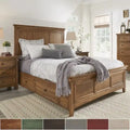Ediline King Size Wood Panel Platform Storage Bed by iNSPIRE Q Classic