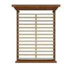 Lit plateforme de rangement à panneaux de bois King Size