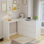 Commode et Bureau Rotatifs 6 Tiroirs – Coiffeuse Blanche/Noire