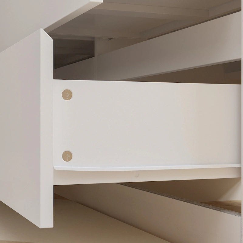 Commode et Bureau Rotatifs 6 Tiroirs – Coiffeuse Blanche/Noire