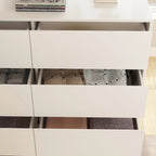 Commode et Bureau Rotatifs 6 Tiroirs – Coiffeuse Blanche/Noire