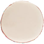 Pouf rond en coton géométrique Acle de 22 pouces