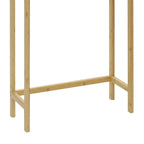 Meuble de rangement en bambou à placer au-dessus des toilettes avec étagère réglable et portes doubles