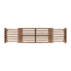 Banc extensible en manguier massif naturel – Dessus à lattes, s'étend jusqu'à 152 cm