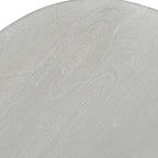 Table d'appoint ronde – En manguier massif sculpté cannelé, fabriquée à la main