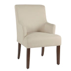 Fauteuil d'appoint en tissu crème anti-taches