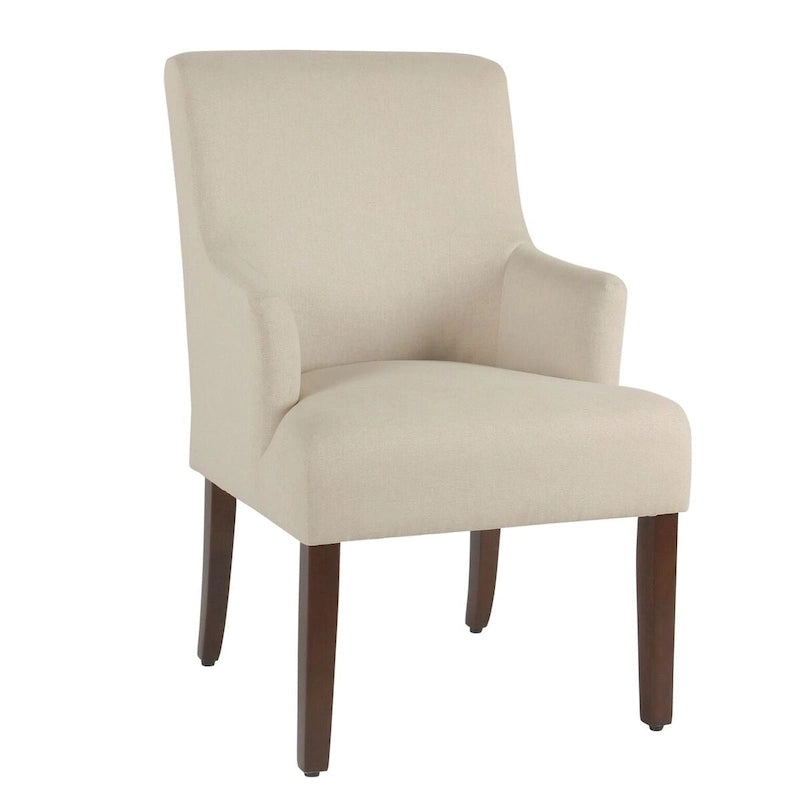 Fauteuil d'appoint en tissu crème anti-taches