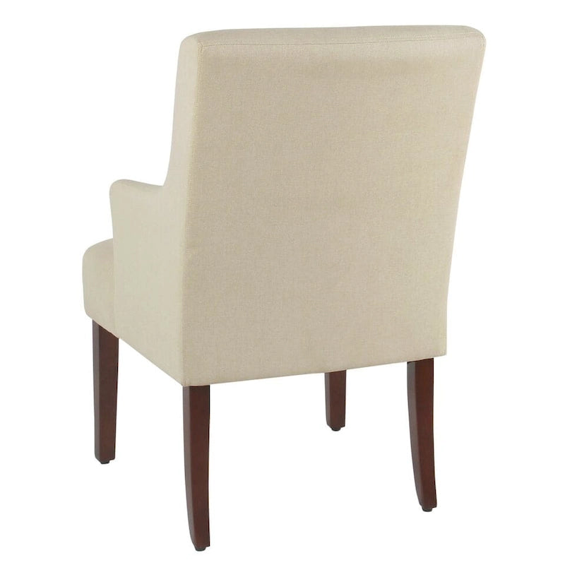 Fauteuil d'appoint en tissu crème anti-taches