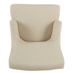 Fauteuil d'appoint en tissu crème anti-taches
