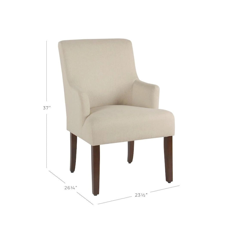Fauteuil d'appoint en tissu crème anti-taches