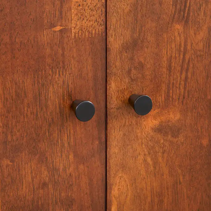 Buffet en bois massif – Meuble de rangement de salle à manger moderne du milieu du siècle