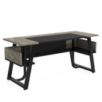 Bureau de direction avec étagère de rangement – Bureau d'écriture professionnel