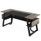 Bureau de direction avec étagère de rangement – Bureau d'écriture professionnel