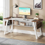 Bureau de direction avec étagère de rangement – Bureau d'écriture professionnel