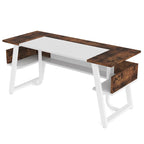 Bureau de direction avec étagère de rangement – Bureau d'écriture professionnel