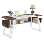 Bureau de direction avec étagère de rangement – Bureau d'écriture professionnel