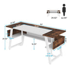 Bureau de direction avec étagère de rangement – Bureau d'écriture professionnel