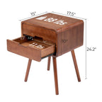 Tables de chevet en bois massif du milieu du siècle pour chambre à coucher