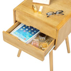 Tables de chevet en bois massif du milieu du siècle pour chambre à coucher