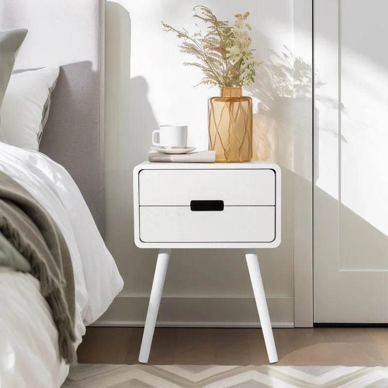Tables de chevet en bois massif du milieu du siècle pour chambre à coucher