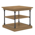Table d'appoint Cornice Accent avec rangement – Table d'appoint rustique en bois